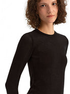 PUKI Textured Half Sleeve Cropped Top in Black - On Model