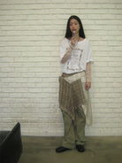 NeverSeez Spoon Frame Print T Shirt in White - On Model