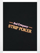 SOD Strip Poker Graphic Cotton Polo in Black - Detail