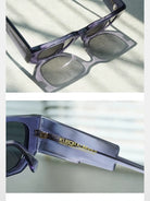 FUTURE UPDATE Chunky Rectangular Sunglasses in Black