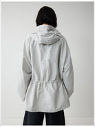 RandomPiece Cotton Nylon Utility Jacket in Gray - On Model