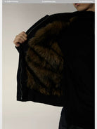 Y OFFICIAL Deconstructed Washed Cotton Jacket in Black - On Model