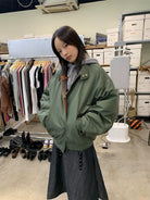 NeverSeez 3M Thinsulate Padded Bomber Jacket in Green