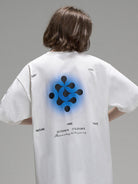 LOSTCTRL Heavyweight Graphic Print T Shirt in White - On Female Model