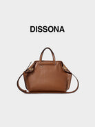 DISSONA Vegetable Tanned Leather Folded Tote in -深褐色（吊牌价：2398））