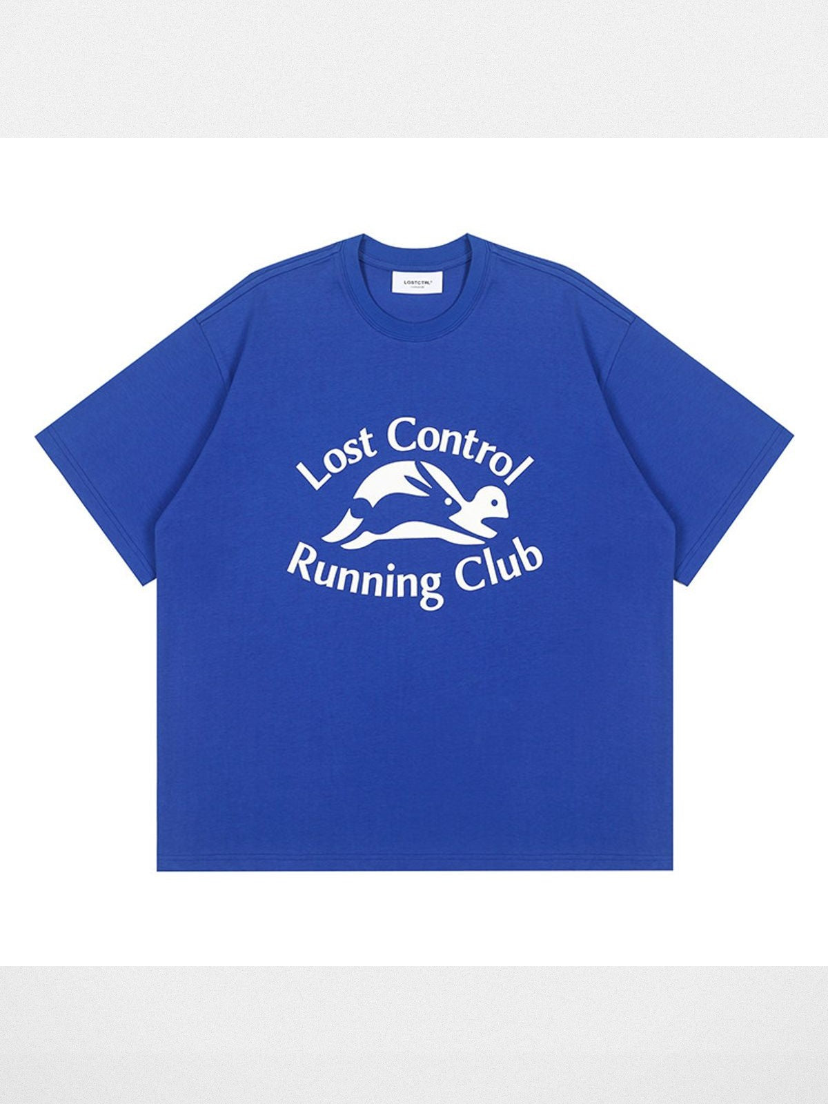 LOSTCTRL Tortoise Hare Heavyweight T Shirt in Blue