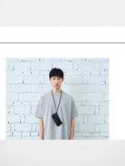 NANS 240g High Twist Cotton T Shirt in Gray - On Model