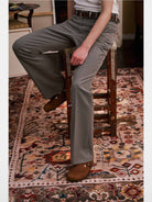 Retro 21 Center Seam Micro Flare Trousers in Gray - Lifestyle