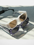 FUTURE UPDATE Avant Garde Rectangular Sunglasses in Black