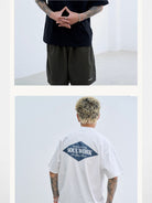 SWFI Heavyweight Cotton Logo T Shirt in White - On Model