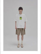 NANS Silent Growth Floral Print T Shirt in White - On Model