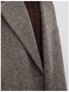 RandomPiece Oversized Wool Blend Blazer in Beige - Detail