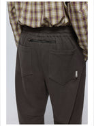 Simple Project Wooden Bead Detail Sweatpants in Gray - On Model