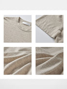 Roolrren Homme Organic Cotton Blend T Shirt in Beige - Detail