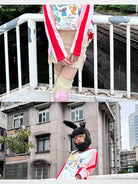 CFIERCE Padded Bunny Ear Helmet in Black - On Model