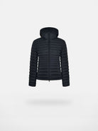 RARELY ALIKE Detachable Hood Down Puffer in Black