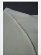 Roolrren Homme Merino Wool Raglan T Shirt in White - Detail