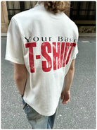 VLABMADE Heavyweight Distressed Print Pocket Tee in White