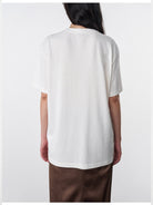 RandomPiece Key Print Cotton T Shirt in White - On Model