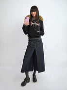 Rarely Alike IZZY Buckle Platform Clogs in Black - On Model