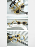 FUTURE UPDATE Oversized Geometric Sunglasses in Yellow - Lifestyle