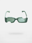 FUTURE UPDATE Cut Out Acetate Sunglasses in Mint