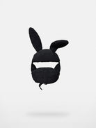 CFIERCE Padded Bunny Ear Bonnet in Black