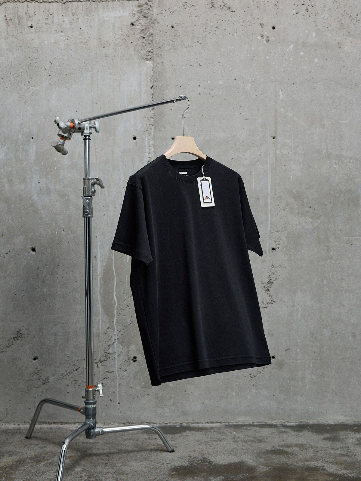 NANS Long Staple Cotton Long Sleeve T Shirt in Black