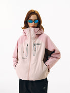 FPA 3 in 1 Hardshell Jacket Down Liner in Pink - On Female Model