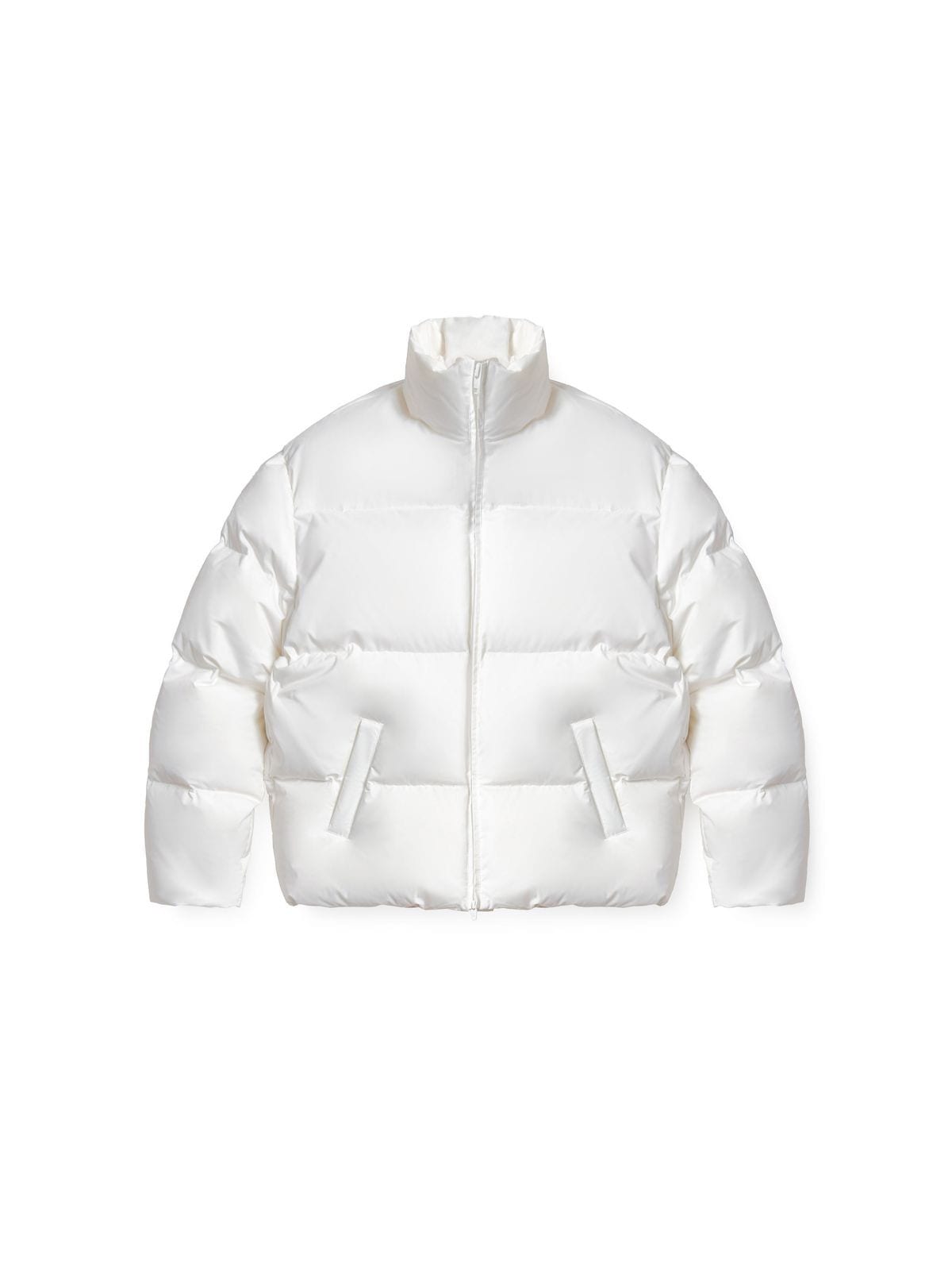 MasonPrince Cropped Down Puffer Jacket in White