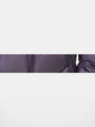 FPA Stand Collar Goose Down Puffer in Purple - Detail