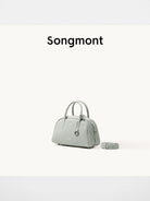 Songmont Leather Mini Bowling Bag in Mint