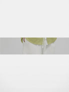 NANS Sand Washed Cotton Curved Hem Shirt in Green - On Model