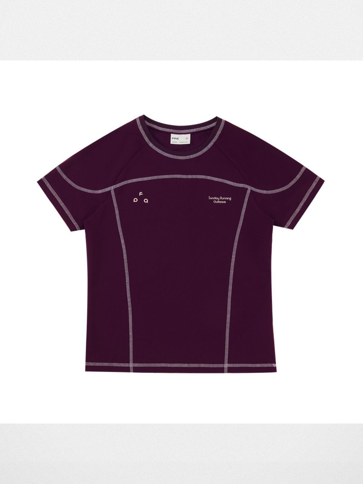 FPA Contrast Stitch Quick Dry Tee in Purple