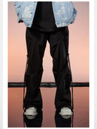 LOSTCTRL Ruched Panel Pants in Black