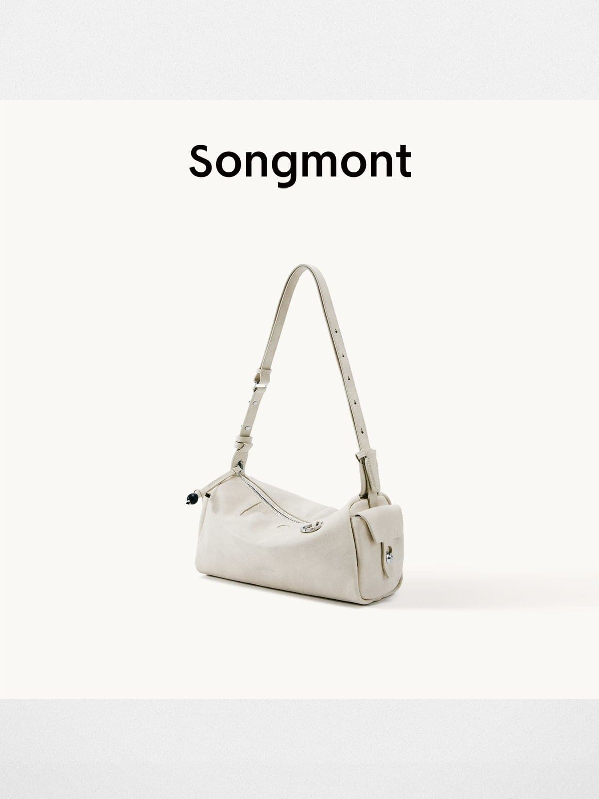 Songmont Tumbled Leather Mini Camera Bag in White