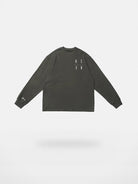 MEDM Embroidered Logo Long Sleeve Tee in Gray