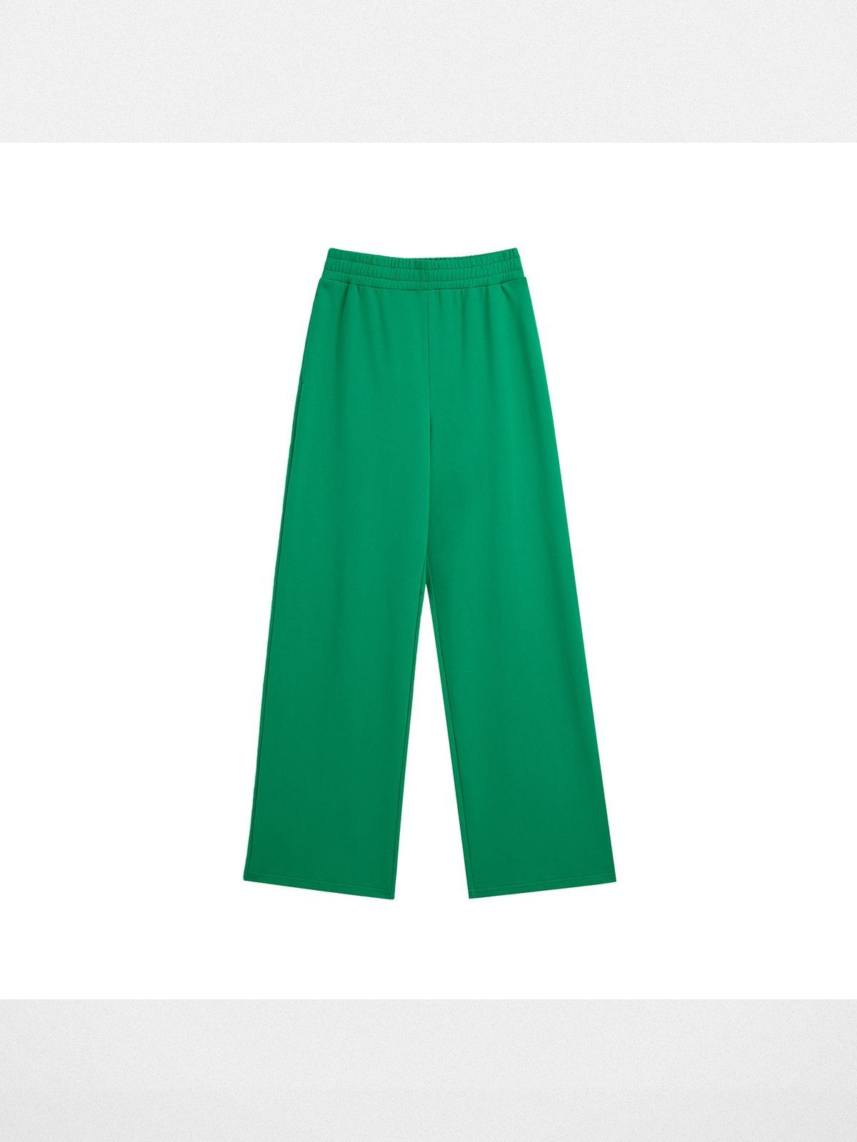 Alright then Wide Leg Cotton Blend Sweatpants in Green