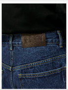 MEDM Washed Wide Leg Jeans in Denim - Detail