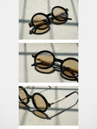 Future Update Round Acetate Sunglasses in Black - Lifestyle