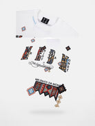 MEDM Ethnic Patchwork Long Sleeve Tee in White - Detail