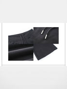 RARELY ALIKE Wide Waistband Flared Sweatpants in Charcoal - Detail