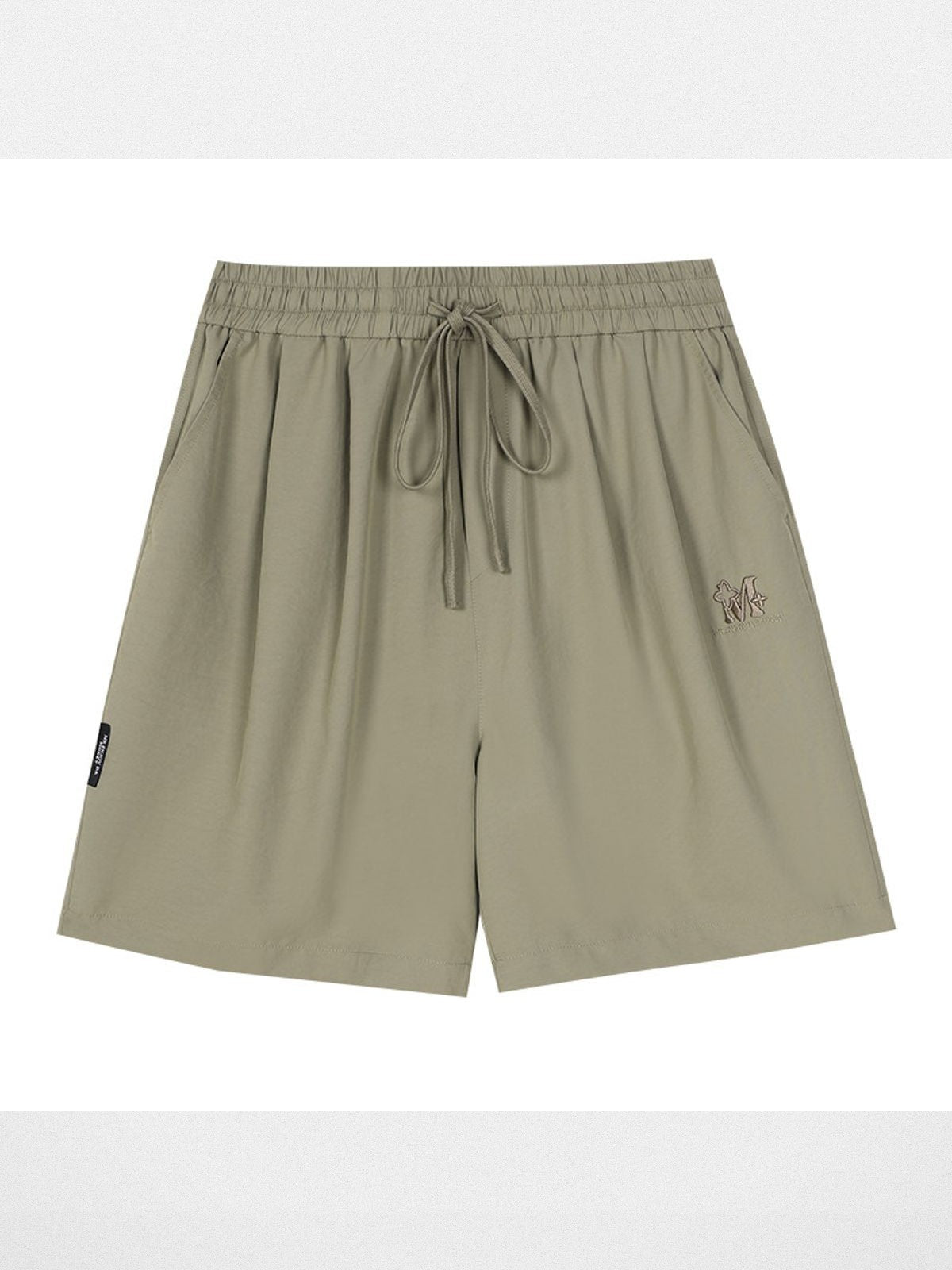 MEDM Lightweight Drawstring Shorts in Beige