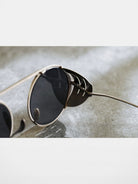 FUTURE UPDATE Detachable Side Shield Sunglasses in Yellow - Detail